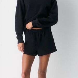 TNA Black Shorts from Aritzia Sweatfleece Mini Short Perfect-fit high-rise